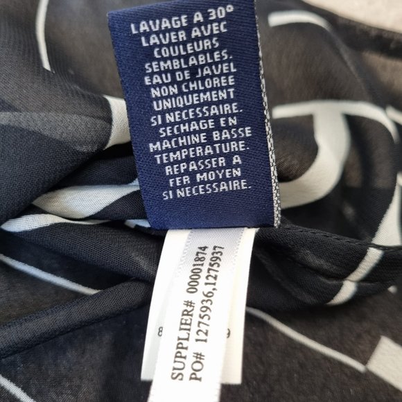 Chaps Women's Sheer Drop Shoulder Wide Sleeve Blouse Size M - Picture 6 of 8